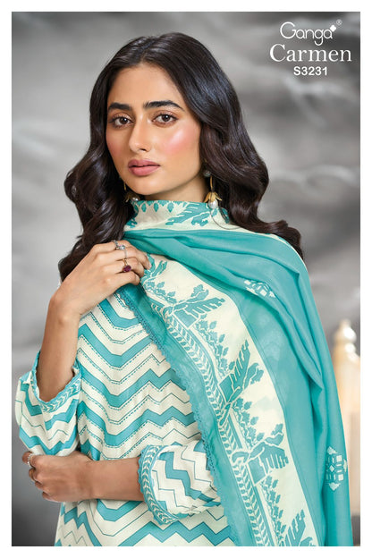 Carmen 3231 Ganga Premium Bemberg Plazzo Style Suits Supplier