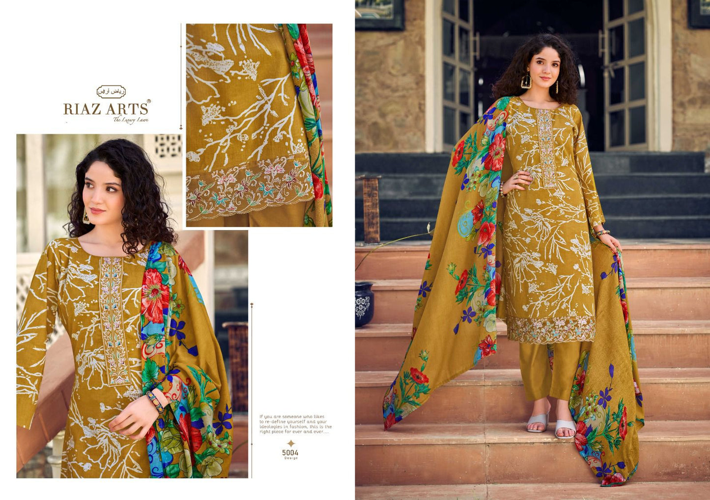 Carnation Riaz Art Cambric Lawn Karachi Salwar Suits Manufacturer Ahmedabad