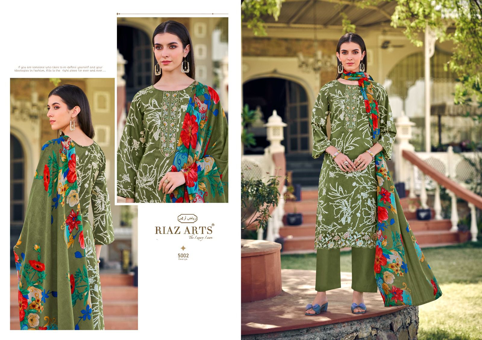 Carnation Riaz Art Cambric Lawn Karachi Salwar Suits Manufacturer Ahmedabad