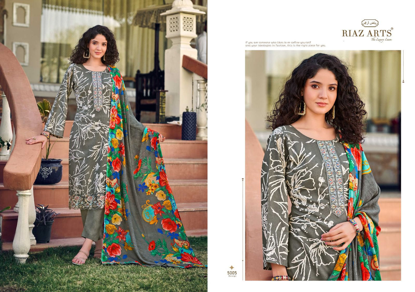 Carnation Riaz Art Cambric Lawn Karachi Salwar Suits Manufacturer Ahmedabad