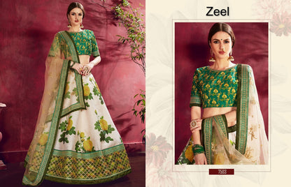 Carnations Zeel Banglori Silk Lehenga Choli Wholesale Rate