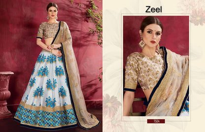 Carnations Zeel Banglori Silk Lehenga Choli Wholesale Rate