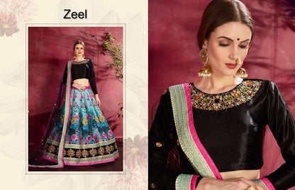 Carnations Zeel Banglori Silk Lehenga Choli Wholesale Rate