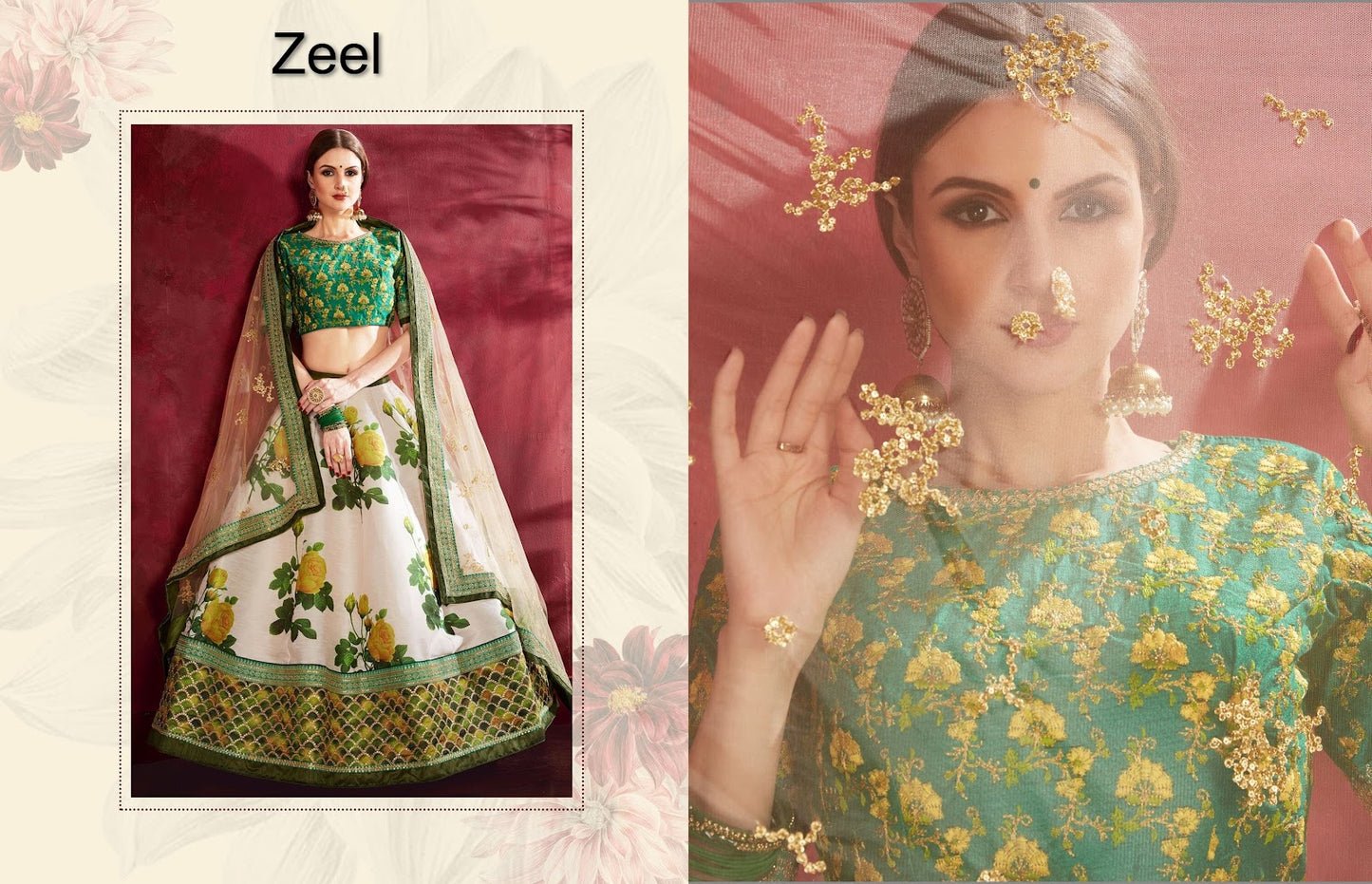 Carnations Zeel Banglori Silk Lehenga Choli Wholesale Rate