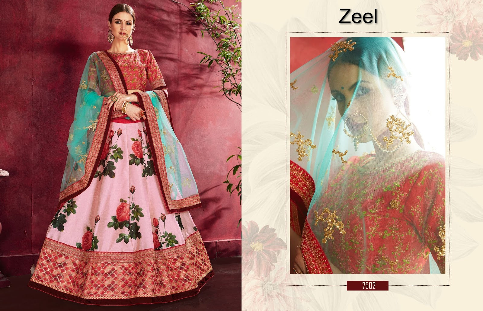 Carnations Zeel Banglori Silk Lehenga Choli Wholesale Rate