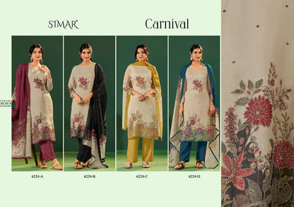 Carnival Organza Simar Viscose Pant Style Suits Exporter Ahmedabad