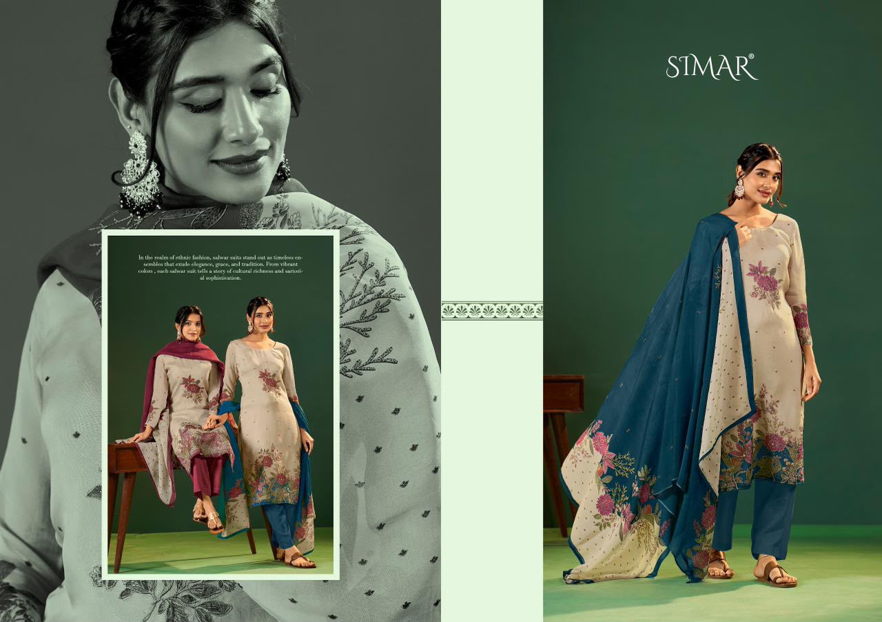 Carnival Organza Simar Viscose Pant Style Suits Exporter Ahmedabad