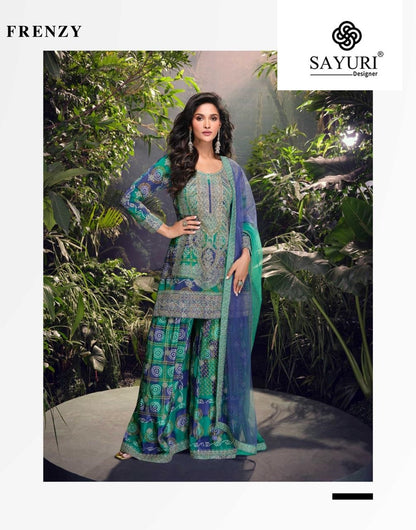 Carnival Sayuri Chinon Silk Readymade Suits Supplier Ahmedabad