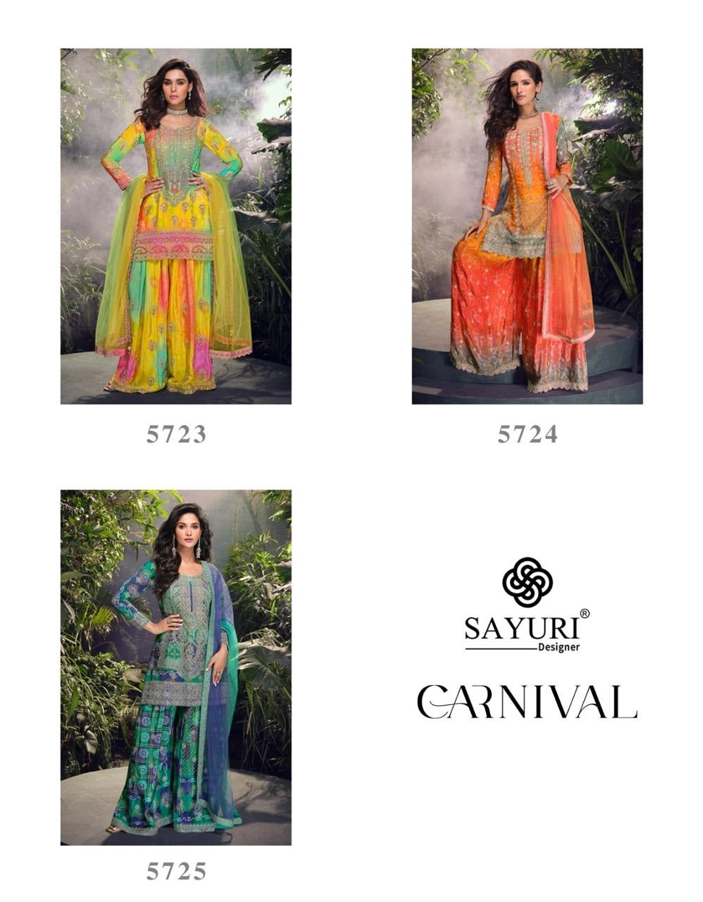 Carnival Sayuri Chinon Silk Readymade Suits Supplier Ahmedabad