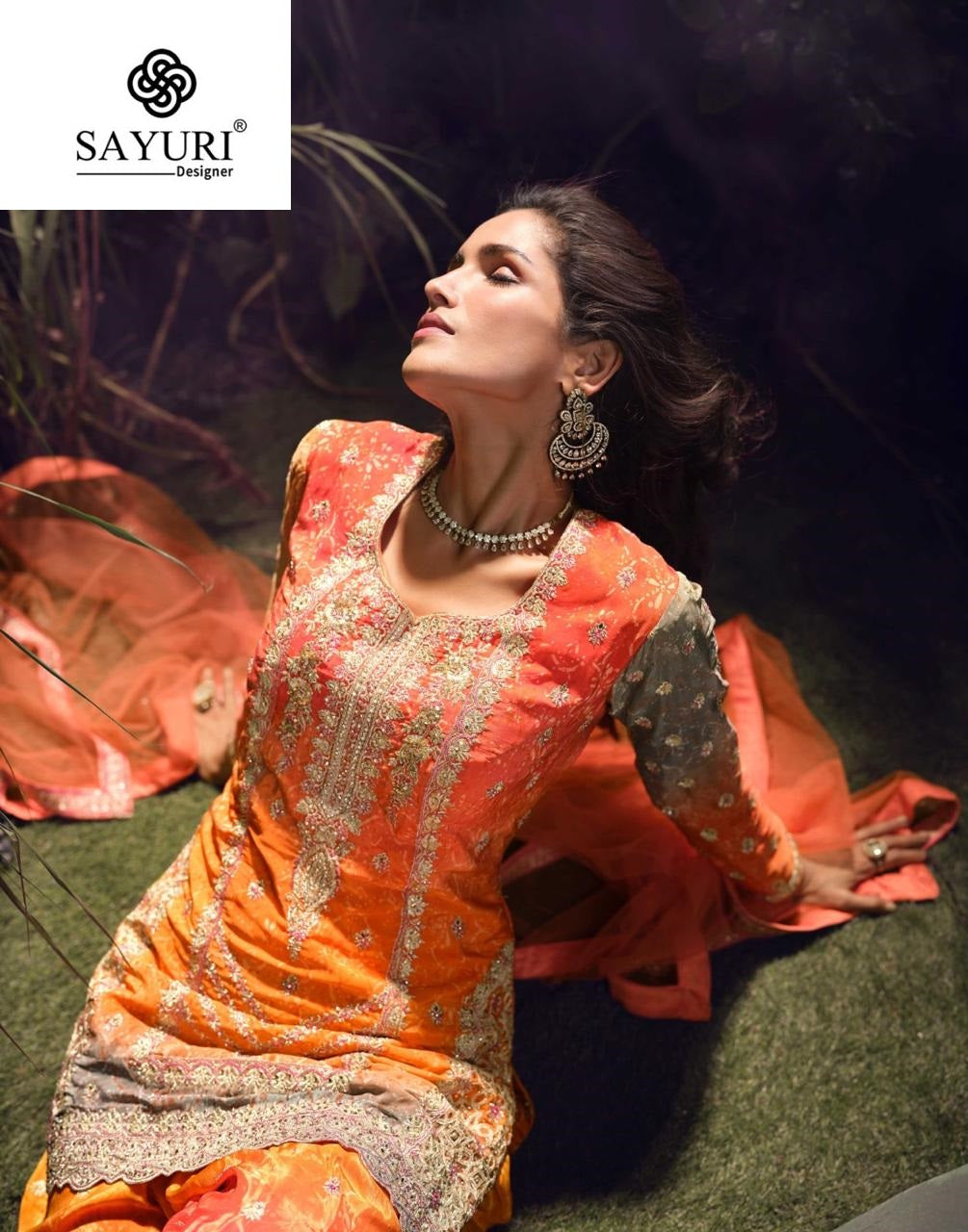 Carnival Sayuri Chinon Silk Readymade Suits Supplier Ahmedabad