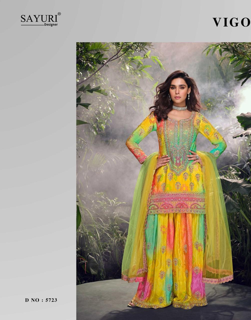 Carnival Sayuri Chinon Silk Readymade Suits Supplier Ahmedabad
