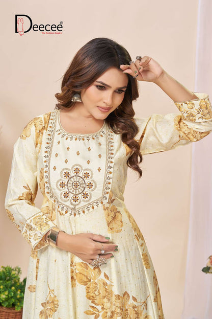Carnivar Deecee Roman Silk Anarkali Kurtis Wholesale
