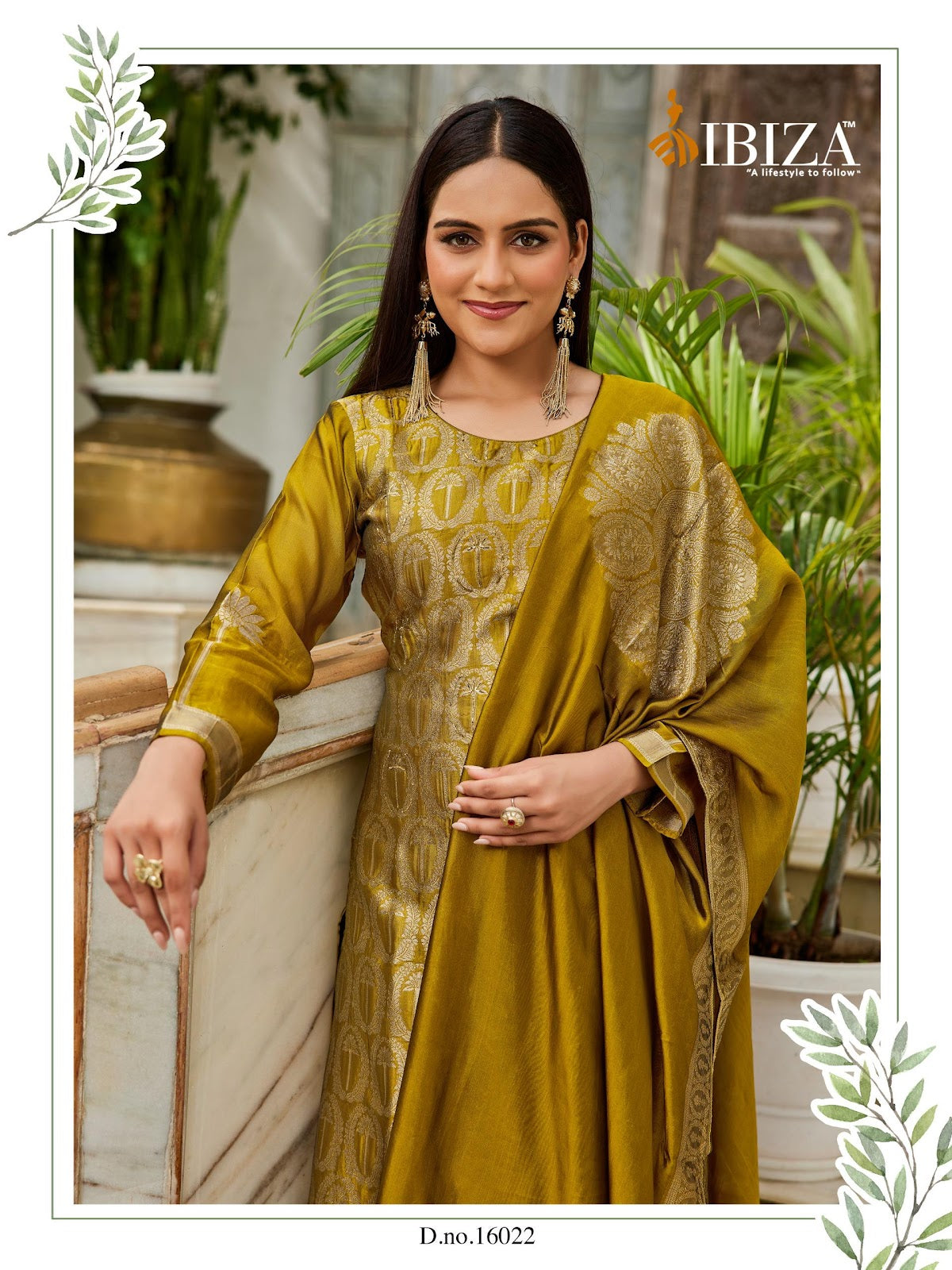 Carol Ibiza Silk Jacquard Pant Style Suits Manufacturer India