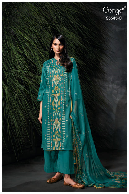 Carol S5545 Ganga Wool Pashmina Suits Supplier Gujarat