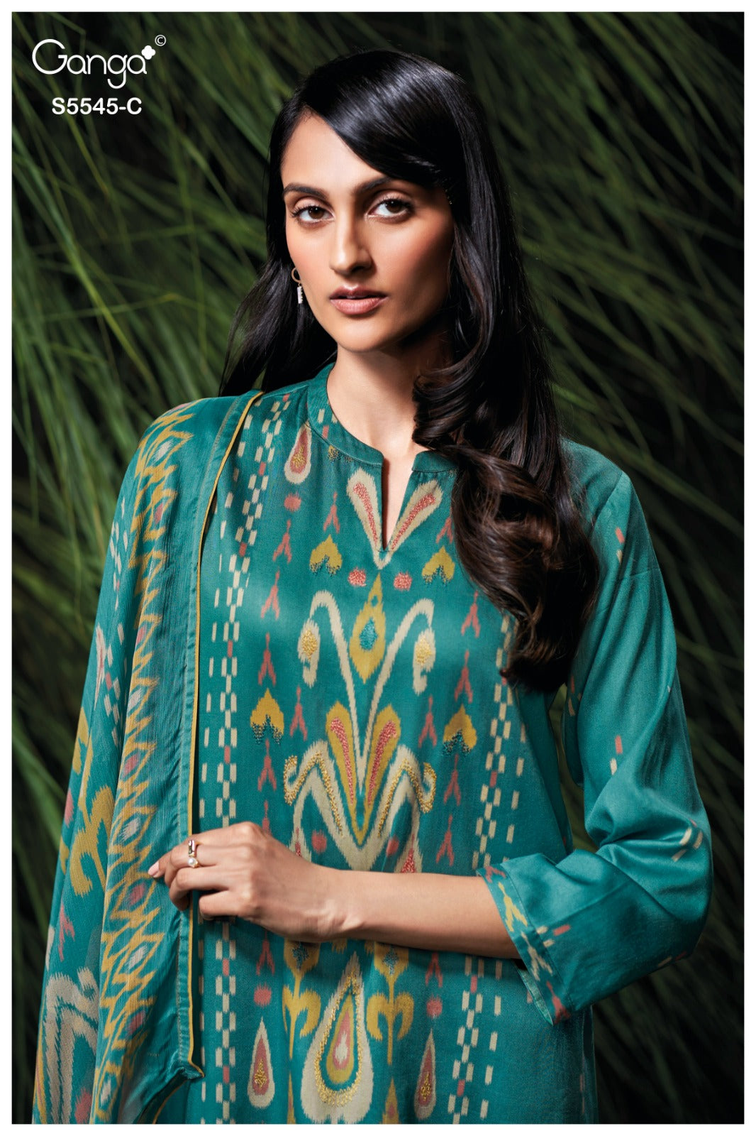 Carol S5545 Ganga Wool Pashmina Suits Supplier Gujarat