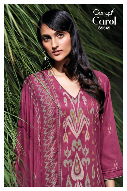 Carol S5545 Ganga Wool Pashmina Suits Supplier Gujarat