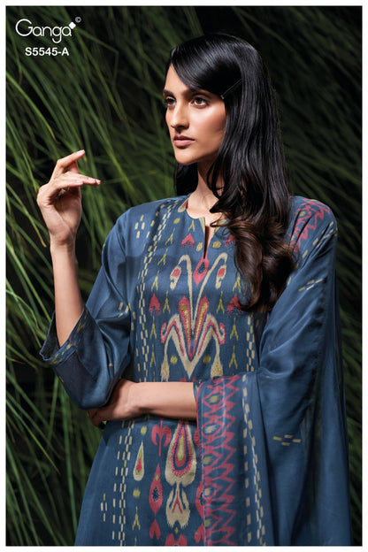 Carol S5545 Ganga Wool Pashmina Suits Supplier Gujarat