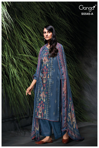 Carol S5545 Ganga Wool Pashmina Suits Supplier Gujarat