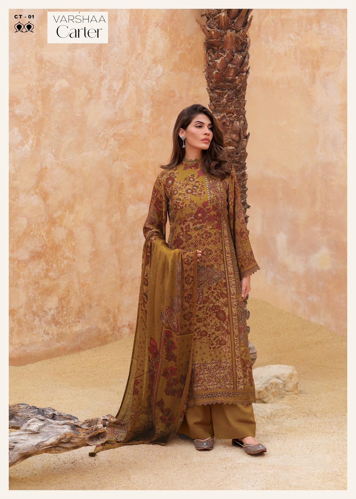 Carter Varshaa Viscose Muslin Karachi Salwar Suits Wholesaler India