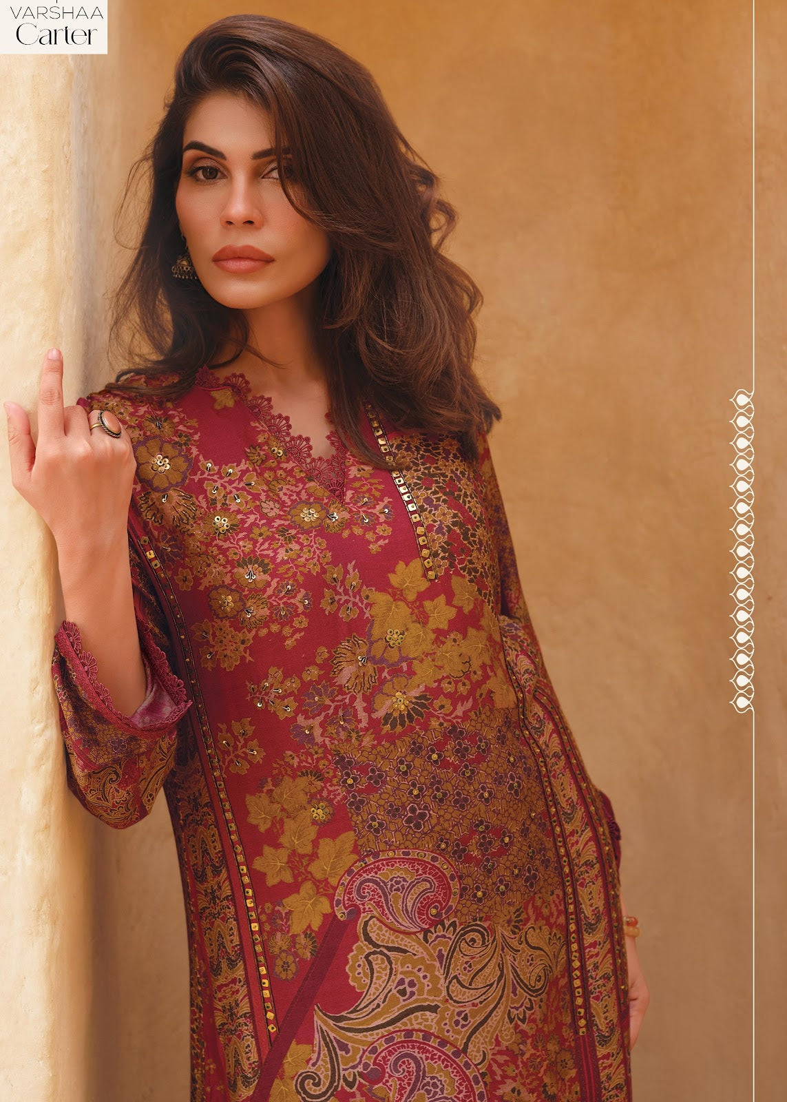 Carter Varshaa Viscose Muslin Karachi Salwar Suits Wholesaler India