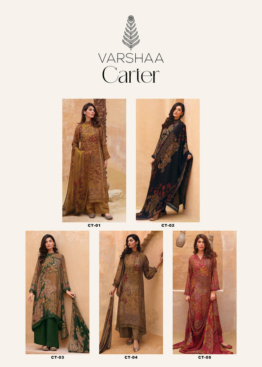 Carter Varshaa Viscose Muslin Karachi Salwar Suits Wholesaler India