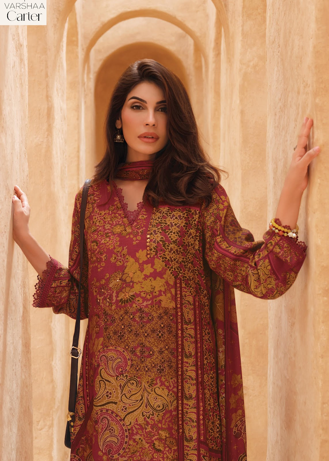 Carter Varshaa Viscose Muslin Karachi Salwar Suits Wholesaler India