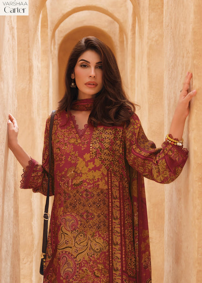 Carter Varshaa Viscose Muslin Karachi Salwar Suits Wholesaler India