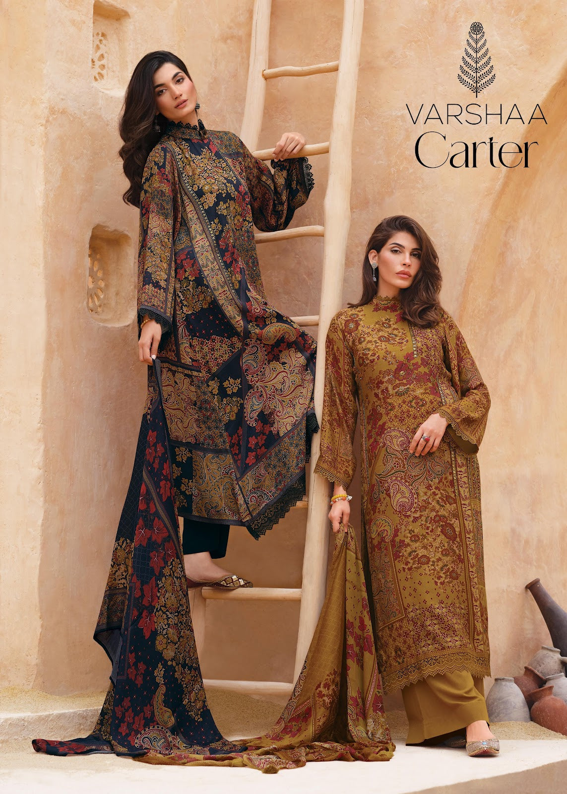 Carter Varshaa Viscose Muslin Karachi Salwar Suits Wholesaler India