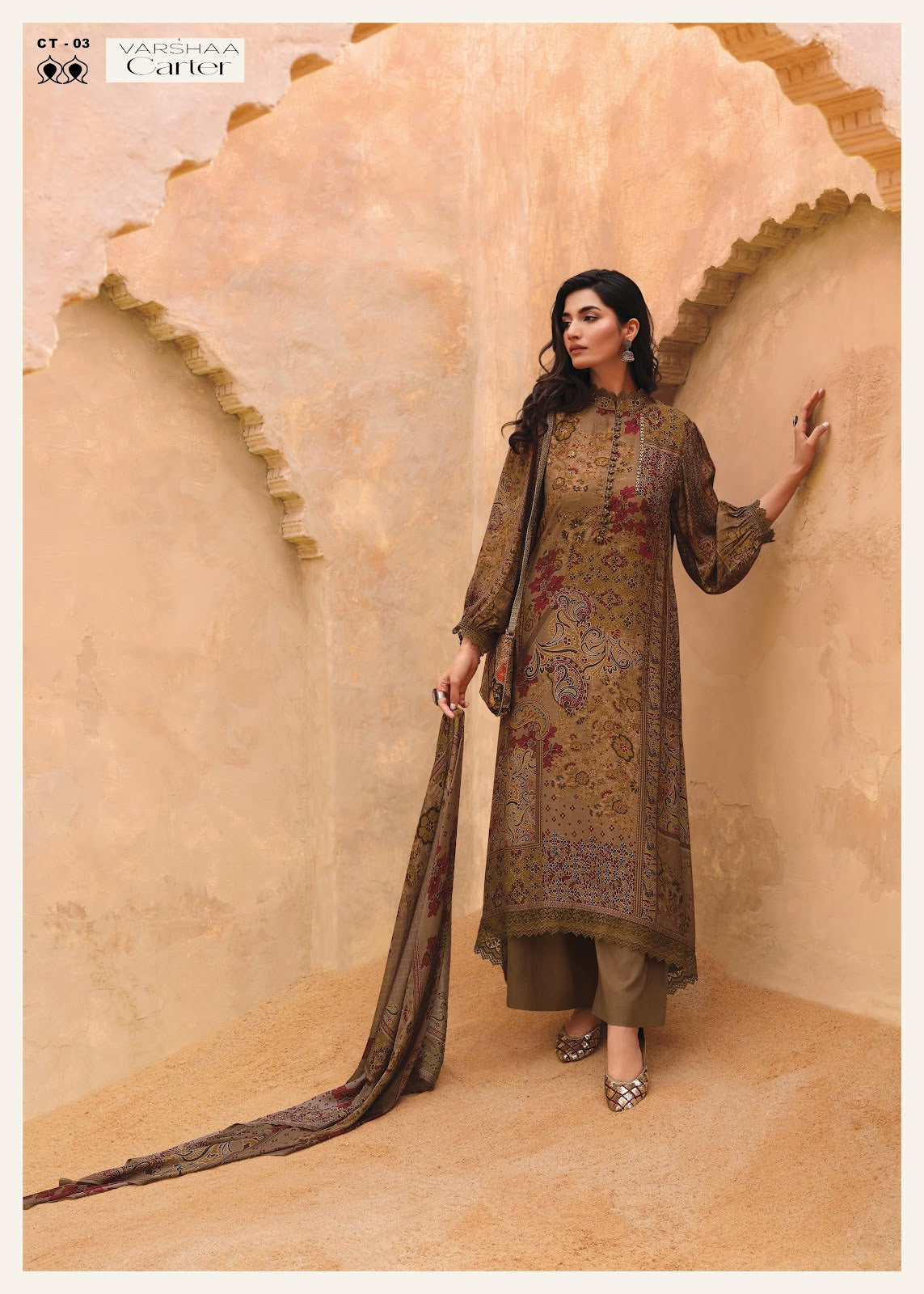Carter Varshaa Viscose Muslin Karachi Salwar Suits Wholesaler India
