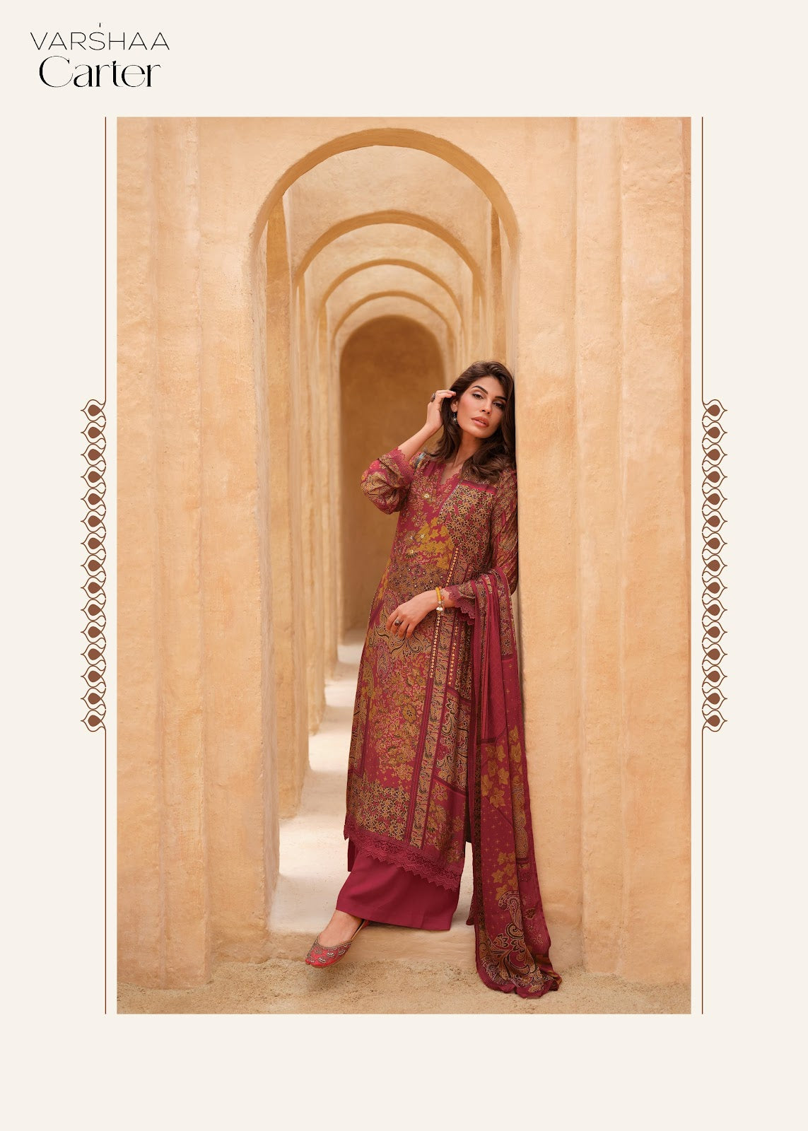 Carter Varshaa Viscose Muslin Karachi Salwar Suits Wholesaler India