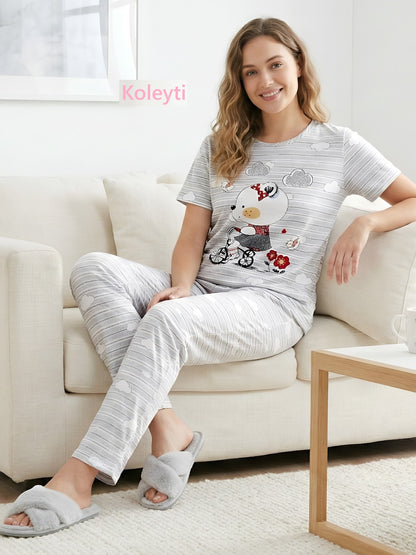 Cartoon Print Koleyti Cotton Pyjama Night Suits Supplier Ahmedabad