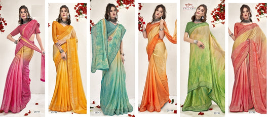 Carvaan Vol 13 Vallabhi Prints Brasso Sarees Exporter Gujarat