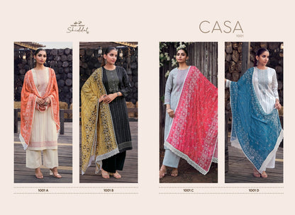 Casa 1001 Shiddat Cambric Plazzo Style Suits Wholesale Price