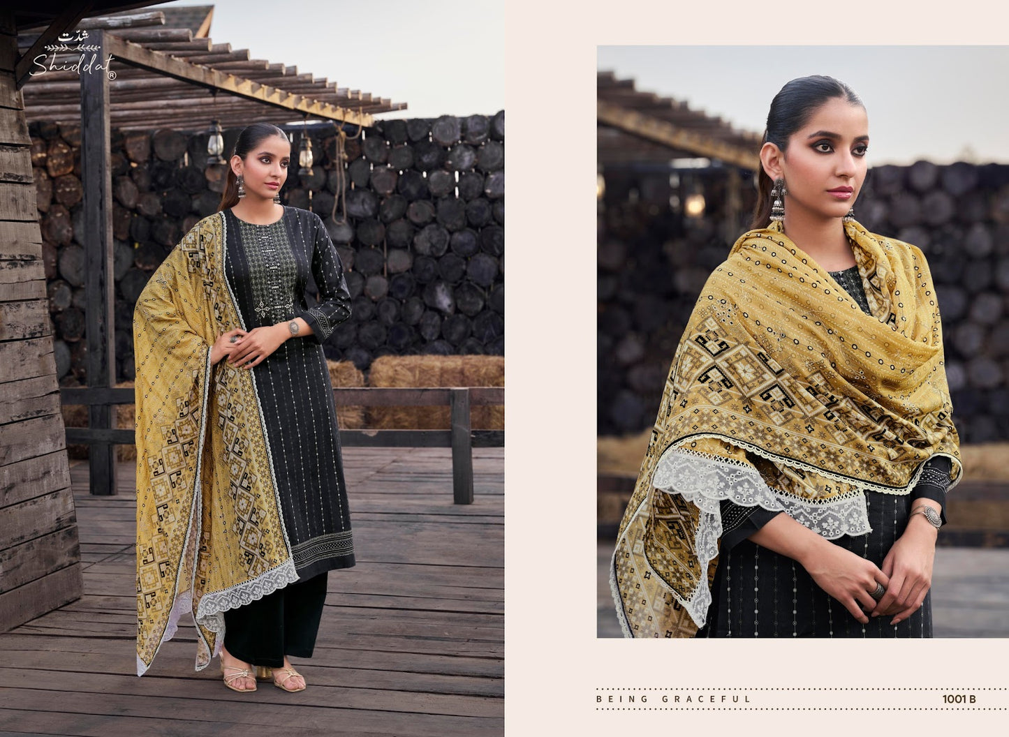 Casa 1001 Shiddat Cambric Plazzo Style Suits Wholesale Price