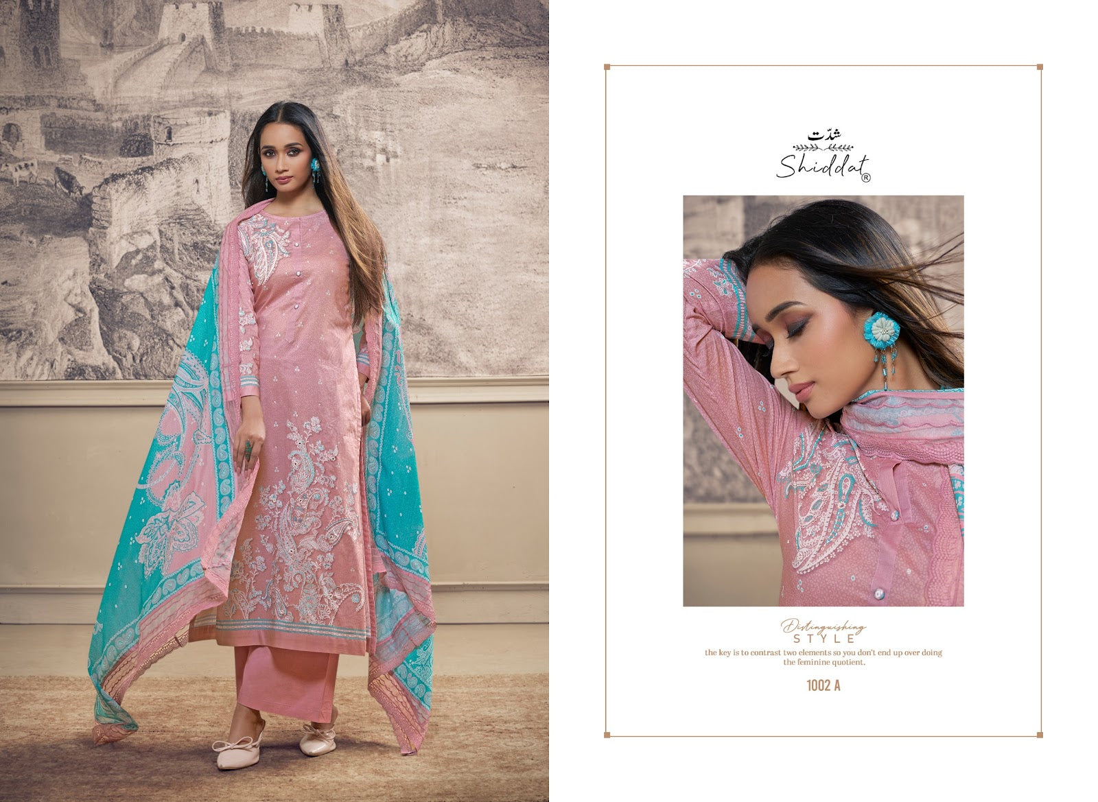 Casa 1002 Shiddat Cambric Pant Style Suits Wholesale Rate