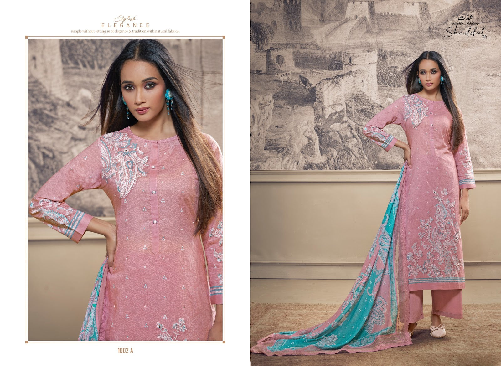 Casa 1002 Shiddat Cambric Pant Style Suits Wholesale Rate
