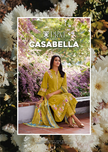 Casabella Prm India Pure Cotton Readymade Pant Style Suits Wholesale