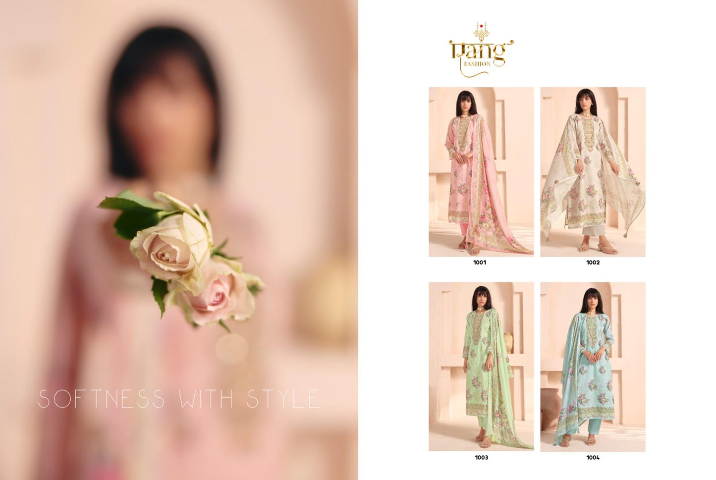 Casabella Rang Fashion Pure Organdy Pant Style Suits Wholesale Rate