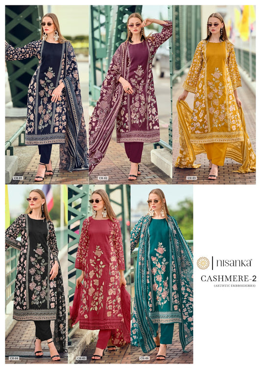 Cashmere 2 Nisanka Viscose Karachi Salwar Suits Wholesale Price