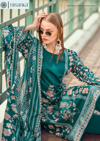 Cashmere Nx Nisanka Lawn Cotton Karachi Salwar Suits Supplier India