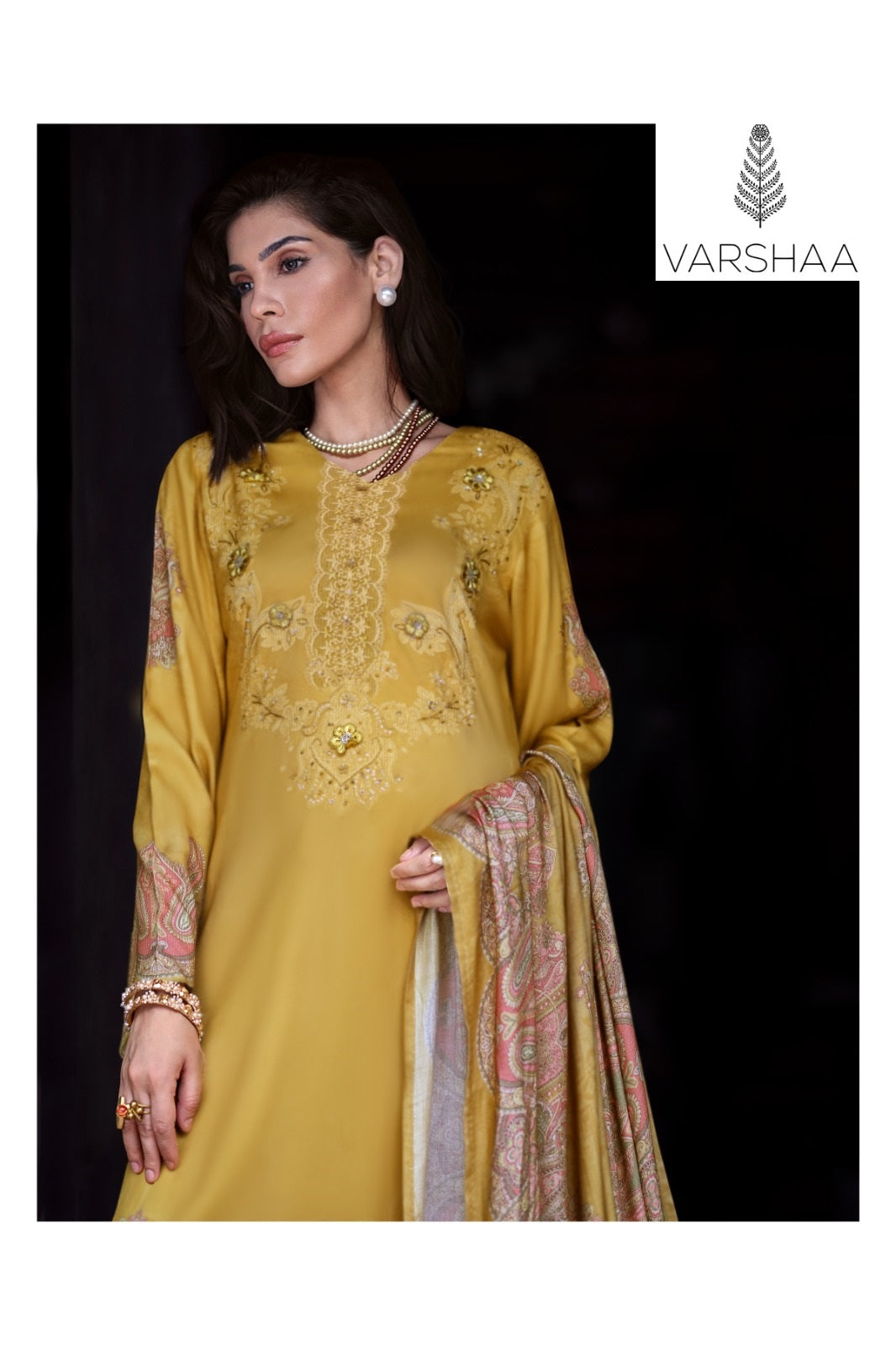 Cashmere Paisley Varshaa Cord Pashmina Suits Manufacturer India