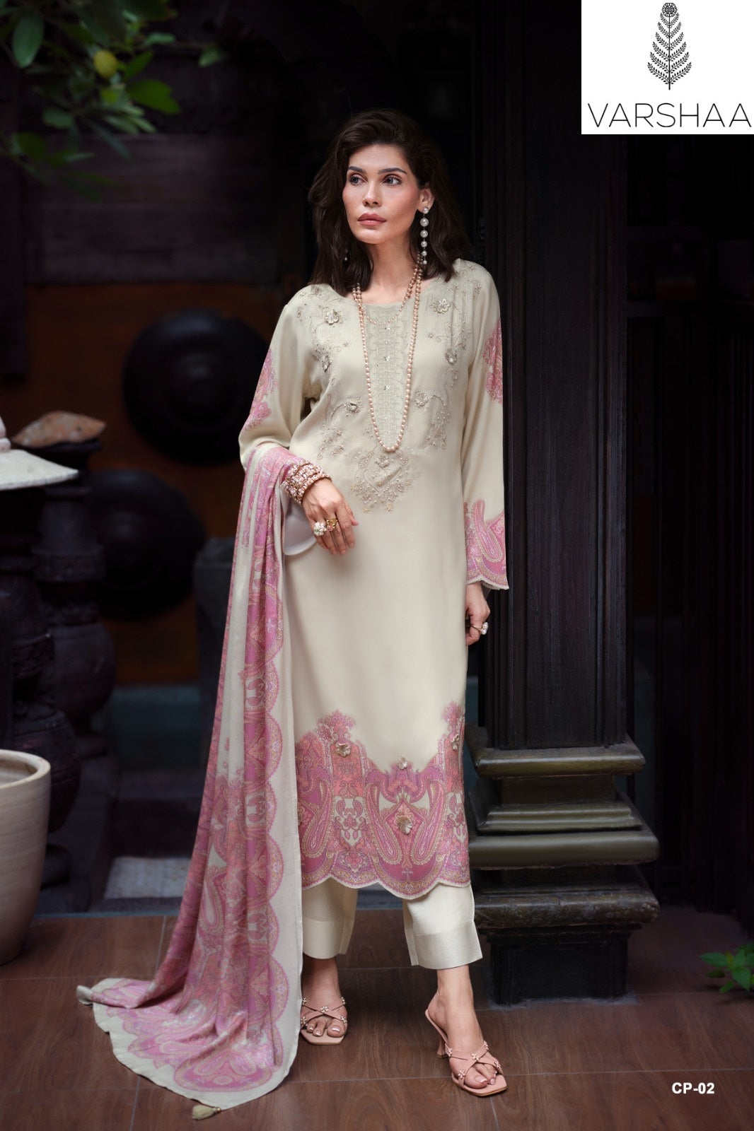 Cashmere Paisley Varshaa Cord Pashmina Suits Manufacturer India