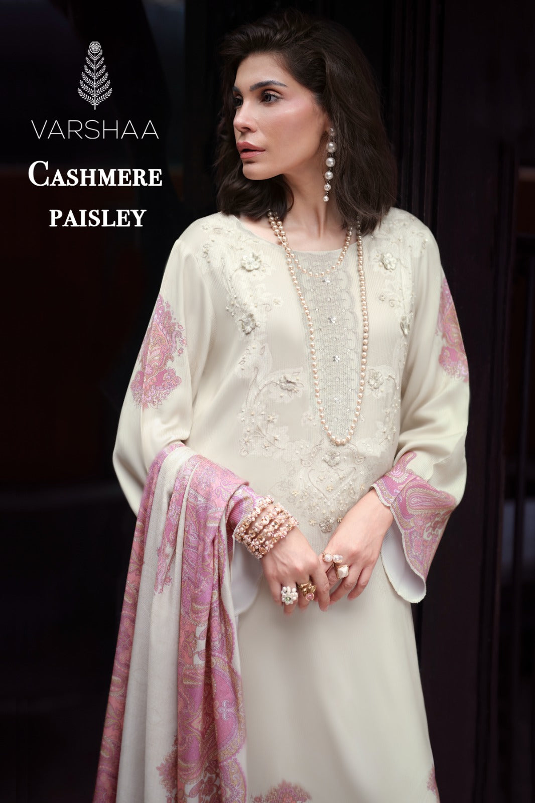 Cashmere Paisley Varshaa Cord Pashmina Suits Manufacturer India
