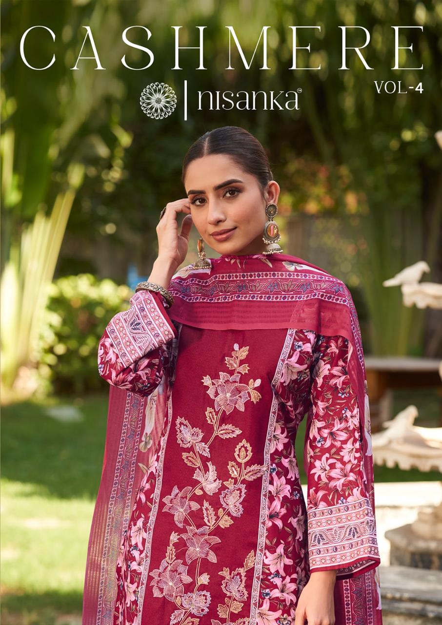 Cashmere Vol 4 Nisanka Viscose Karachi Salwar Suits Wholesaler Ahmedabad