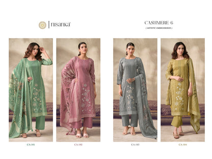Cashmere Vol 6 Nisanka Viscose Karachi Salwar Suits Supplier Ahmedabad