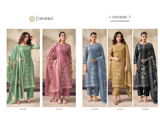 Cashmere Vol 7 Nisanka Lawn Karachi Salwar Suits Wholesaler Ahmedabad