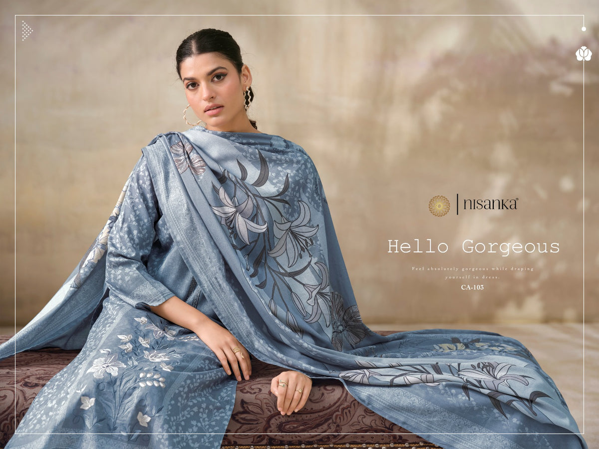 Cashmere Vol 7 Nisanka Lawn Karachi Salwar Suits Wholesaler Ahmedabad