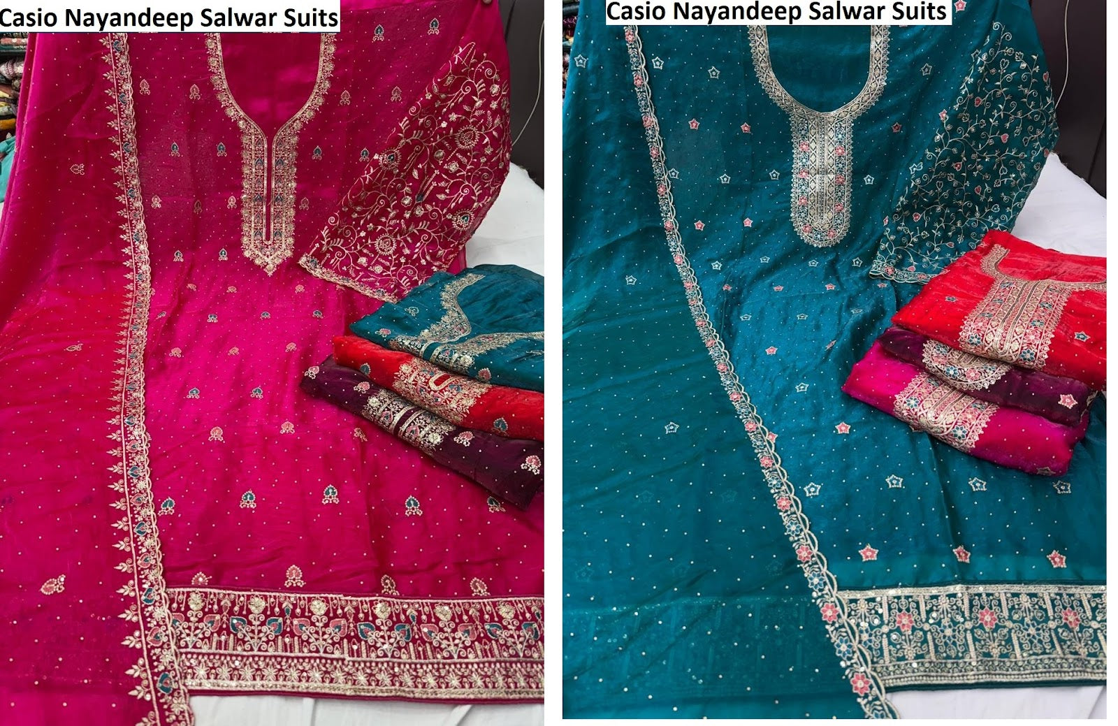 Casio Nayandeep Satin Salwar Suits Manufacturer Ahmedabad