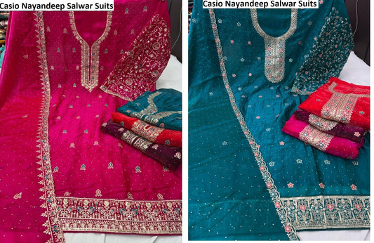 Casio Nayandeep Satin Salwar Suits Manufacturer Ahmedabad