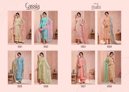 Cassia Esaira Cotton Cambric Pant Style Suits Wholesaler
